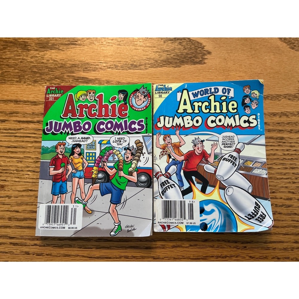 Archie Jumbo Comics Digest Lot of 2 Issues 331 and 98 World of Archie Riverdale